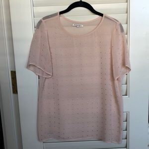 Blush and Gold Dotted Top